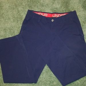 Under Armour Navy Khakis 36x30 Loose Fit